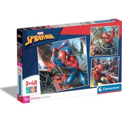 Clementoni Children's Puzzle Super Color Marvel Spiderman 3X48 Pcs 1200-25316 8005125253166