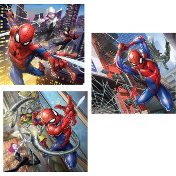 Clementoni Children's Puzzle Super Color Marvel Spiderman 3X48 Pcs 1200-25316 8005125253166