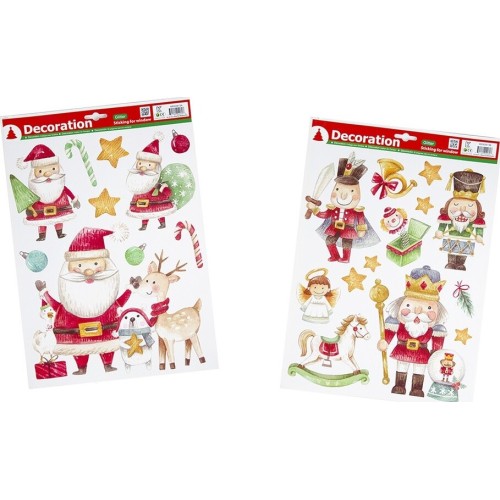Christakopoulos Christmas Window Stickers 2x 41x29cm 5739 5212007590889