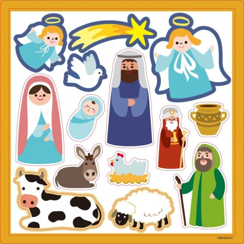 Christakopoulos Christmas Sticker With Manger Poster 26x21cm. 5762 5212054700569