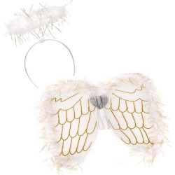 Christakopoulos White Angel Wings With Halo Halo 4968-1 5212054700859