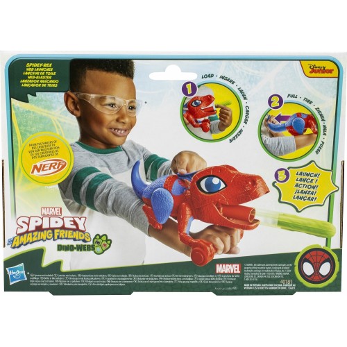 Hasbro Marvel Spidey And His Amazing Friends Dino-Webs Nerf Spidey-Rex Web Launcher F9475 5010996273635