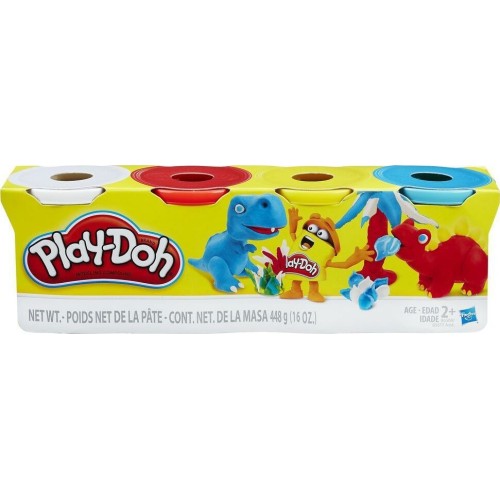 Hasbro Play-Doh 4-Pack Of Classic Colors Dinosaurs B5517 / B6508 5010993314690