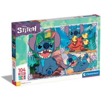 Clementoni Children's Puzzle Maxi Super Color Disney Stitch 104 pcs 1210-23776 8005125237760