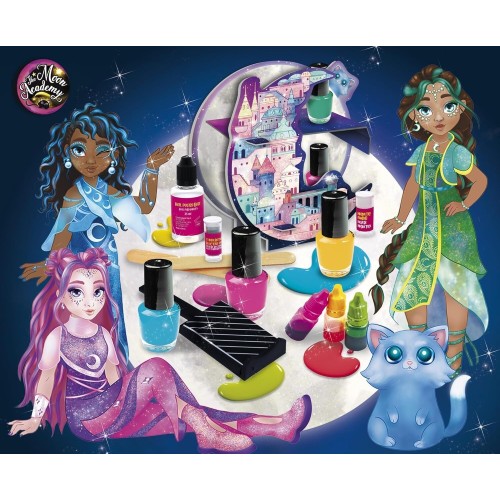 Lisciani The Moon Academy: Moon Nail Art - Nail Polish Creation Kit For Kids Ages  105649 8008324105649