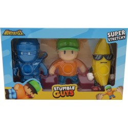 Just toys Monsterflex Stumble Guys 3 Pack Super Stretchy Σετ 3 Φιγούρες 0496 9772532611184