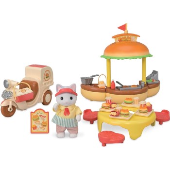 Epoch Sylvanian Families - 5757 Hamburger  - Dollhouse Playsets Σετ Παιχνιδιού Χάμπουργκερ - Κουκλόσπιτο 5757 5054131057575