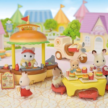 Epoch Sylvanian Families - 5757 Hamburger  - Dollhouse Playsets Σετ Παιχνιδιού Χάμπουργκερ - Κουκλόσπιτο 5757 5054131057575