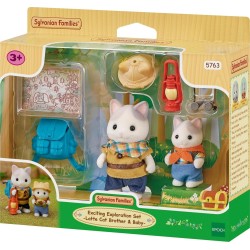 Epoch Sylvanian Families - 5763 Exciting Exploration Set -Latte Cat Brother And Baby Σετ Εξερεύνησης 5763 5054131057636