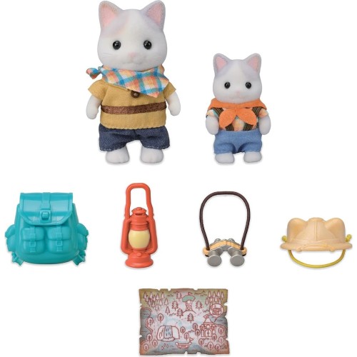 Epoch Sylvanian Families - 5763 Exciting Exploration Set -Latte Cat Brother And Baby 5763 5054131057636