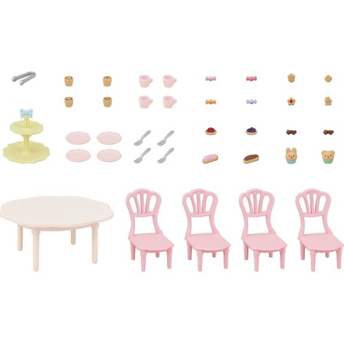 Epoch Sylvanian Families Sweets Party Set Σετ Πάρτι Με Γλυκά - Σετ Παιχνιδιού Κουκλόσπιτου 5742 5054131057421