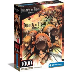 Clementoni Puzzle High Quality Collection Attack on Titans 1000 pcs - Compact box 1260-39923 8005125399239