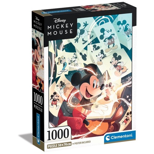 Clementoni Παζλ High Quality Collection Disney Mickey Mouse Celebration 1000 Τμχ - Compact Box 1260-39811 8005125398119