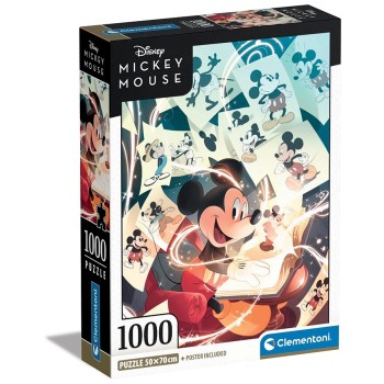 Clementoni Παζλ High Quality Collection Disney Mickey Mouse Celebration 1000 Τμχ - Compact Box 1260-39811 8005125398119