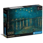 Clementoni Museum Collection Van Gogh Puzzle: Starry Night Over the Rhine 1000 Pieces - Compact Box 1260-39789 8005125397891