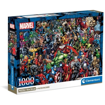 Clementoni Marvel Avengers Παζλ Impossible Marvel 1000 Τμχ - Compact Box 1260-39709 8005125397099
