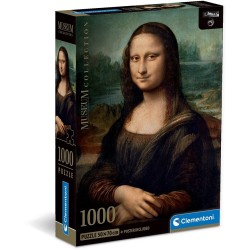 Clementoni Παζλ Museum Collection Leonardo Da Vinci: Μόνα Λίζα 1000 Τμχ - Compact Box 1260-39708 8005125397082
