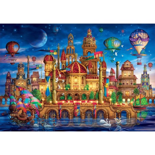 Clementoni Puzzle High Quality Collection Downtown 1000 Pcs - Compact Box 1220-39778 8005125397785