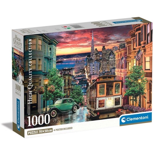 Clementoni High Quality Collection San Francisco Puzzle 1000 Pieces - Compact Box 1220-39776 8005125397761