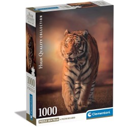 Clementoni Παζλ High Quality Collection Τίγρης 1000 Τμχ - Compact Box 1220-39773 8005125397730