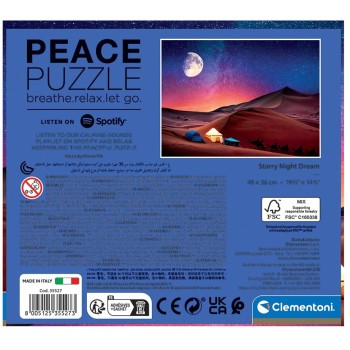 Clementoni Παζλ Peace Puzzles Starry Night Dream 500 Τμχ 1220-35527 8005125355273