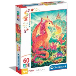 Clementoni Παιδικό Παζλ Super Color Δράκοι 60 Τμχ 1200-26600 8005125266005