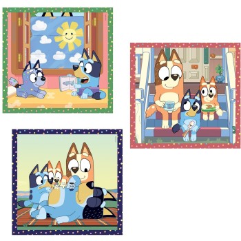 Clementoni Children's Puzzle Super Color Bluey 3X48 Pcs 1200-25308 8005125253081