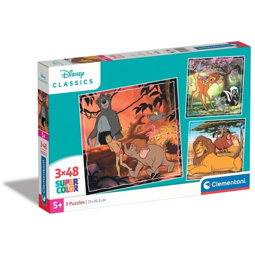 Clementoni Children's Puzzle Super Color Disney Classics 3X48 Pcs 1200-25299 8005125252992