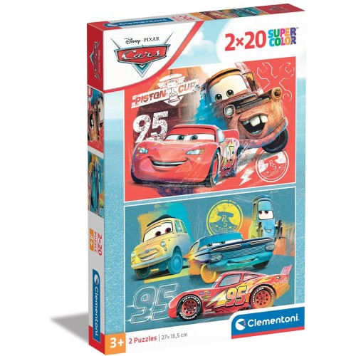 Clementoni Children's Puzzle Super Color Disney Cars 2X20 Pcs 1200-24808 8005125248087