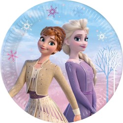 PROCOS Disney Frozen 93838 - Frozen 2 Wind Spirit Plates, 23 Cm, Pack Of 8, Fsc Mix, Disposable  093838 5201184938386