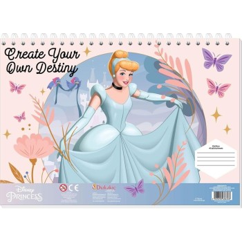 Diakakis imports Disney Princess Μπλοκ Ζωγραφικής Princess 23X33 40Φυλ Αυτοκ-Στενσιλ- 2Σελ ΧΡ 2ΣΧ Χιονατη-Σταχτοπουτα 000564474 