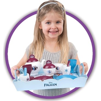 Smoby Disney Frozen frozen 2  tea party tray set | pretty tea time tray with 17 accessories inc 7/310513 3032163105138