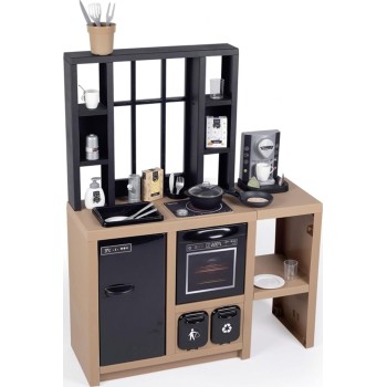 smoby kitchen loft – urban style kitchen includes 32 accessories, stylish s 7/312600 3032163126003