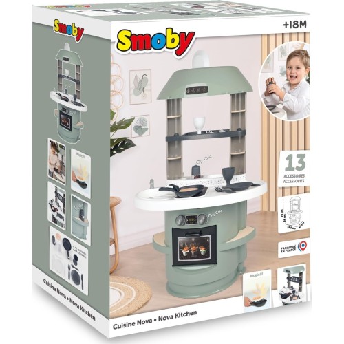 Smoby Soby Nova Kitchen -  Play Toy Kitchen With Utensils And Accessories For Ch 312700 3032163127000