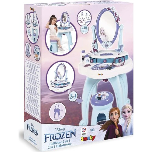 Disney Frozen Τουαλετα Ομορφιας Smoby Frozen 2 Σε 1 Dressing Table, 10 Αξεσουάρ 7/320244 3032163202448