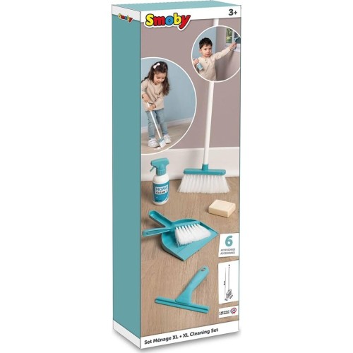 Smoby Cleaning Set Xl - Cleaning Like The Big Ones, With Shovel, Hand Brush, A  7/330321 3032163303213