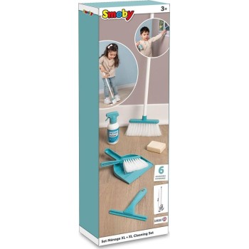 Smoby Cleaning Set Xl - Cleaning Like The Big Ones, With Shovel, Hand Brush, A  7/330321 3032163303213
