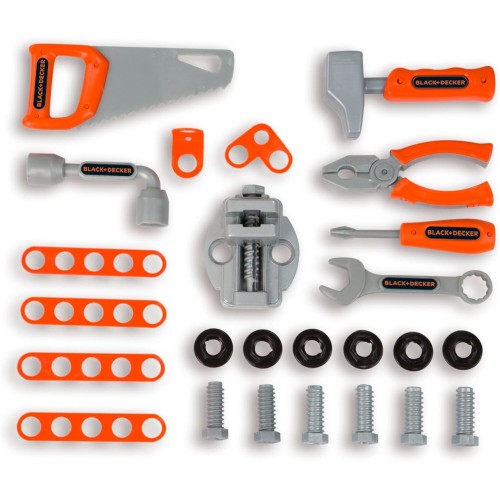 Smoby Black+Decker Tool Case Bricolo Smart 43X35x76 Cm - Workbench Case For Children From 3 Years, Toy With Extensive Tool Acc 7