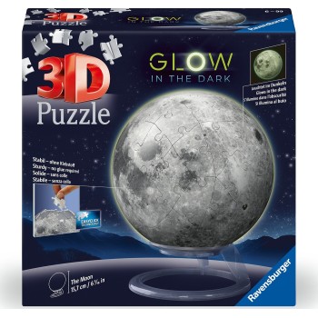 Ravensburger 3D Puzzle Glow In The Dark Σελήνη 11586 4005556115860