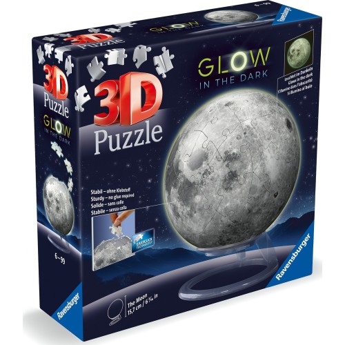 Ravensburger 3D Puzzle Glow In The Dark Moon 11586 4005556115860