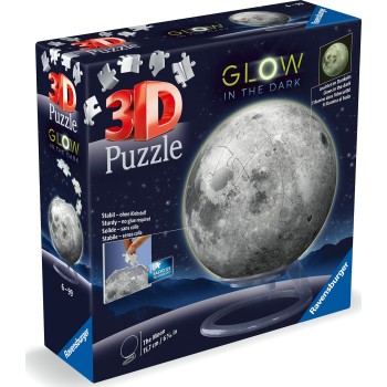 Ravensburger 3D Puzzle Glow In The Dark Σελήνη 11586 4005556115860