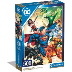 Clementoni DC Super Heroes jigsaw puzzle dc comics, justice league 500 pieces - poster included, puzzl 1220-35531 8005125355310