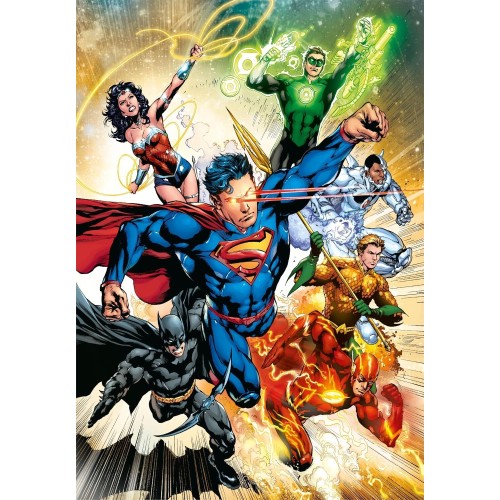 Clementoni DC Super Heroes jigsaw puzzle dc comics, justice league 500 pieces - poster included, puzzl 1220-35531 8005125355310