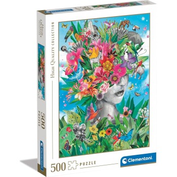 Clementoni jigsaw puzzle collection - head in the jungle 500 pieces - puzzle for adult 1220-35526 8005125355266