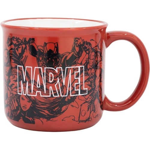 Stor Marvel Avengers Marvel Pattern - Ceramic Breakfast Mug In Gift Box (400Ml) (75434) Μεγάλη Κούπα 75434 8412497754342