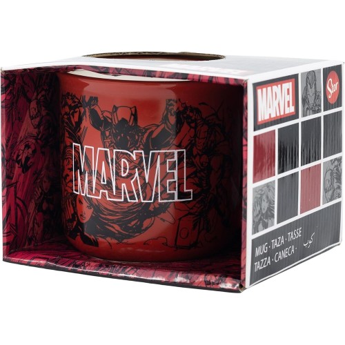 Stor Marvel Avengers Marvel Pattern - Ceramic Breakfast Mug In Gift Box (400Ml) (75434) Μεγάλη Κούπα 75434 8412497754342