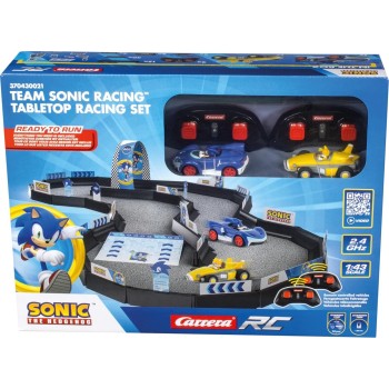 CARRERA Sonic The Hedgehog R/C Car Team Sonic Racing Mini RC - 1:43 Tabletop Racing Set (370430021) 102157 9003150143246