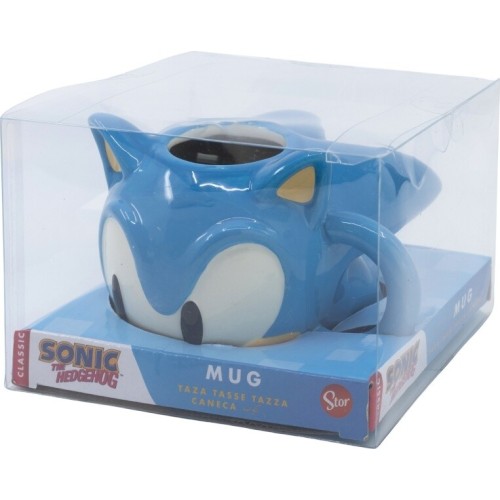 Stor Sonic The Hedgehog - Head 3D Κεραμική Κούπα (350Ml) (78896) Σε Κουτί Δώρου 097976 8412497788965