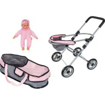Just toys Bambolina Amore Stroller Set 2 In 1 Doll 36Cm BD2113 4895167989055