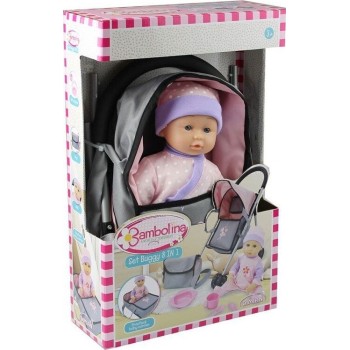Just toys Bambolina Amore Stroller With Accessories And Doll 29Cm BD2118 4895167989178